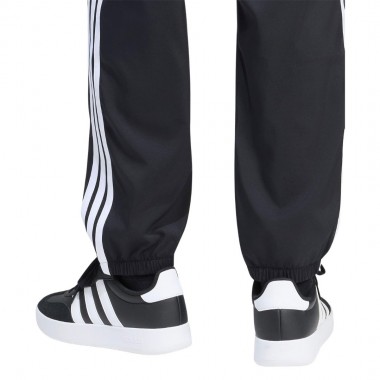 ADIDAS ESSENTIALS 3-S LITE WOVEN TAPERED CUFFED PANTS BLK/WHITE