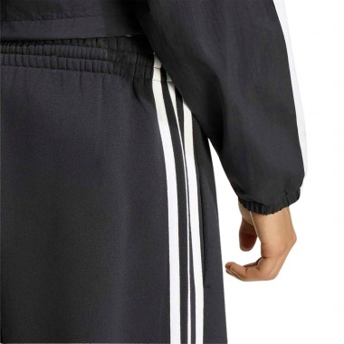 ADIDAS ESSENTIALS 3-STRIPES LOOSE OPEN HEM SWEATPANTS BLK/WHITE