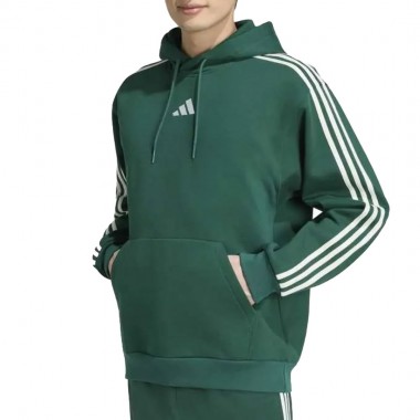 ADIDAS ESSENTIALS 3-STRIPES HOODIE CGREEN/OWHITE