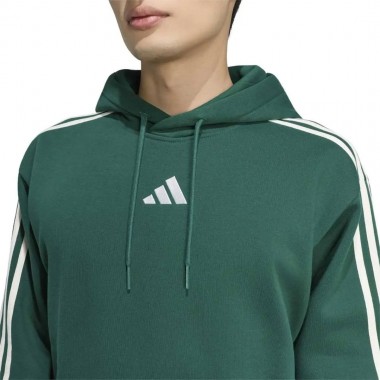 ADIDAS ESSENTIALS 3-STRIPES HOODIE CGREEN/OWHITE