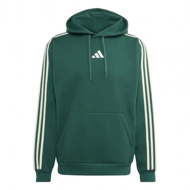 ADIDAS ESSENTIALS 3-STRIPES HOODIE CGREEN/OWHITE