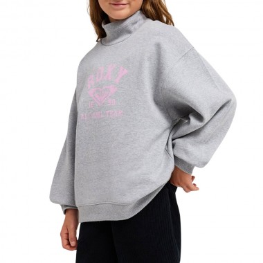 ROXY BYE BYE RAIN K SWEATSHIRT HEATHER GREY
