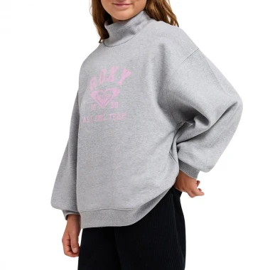 ROXY BYE BYE RAIN K SWEATSHIRT HEATHER GREY