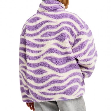 ROXY LIKE ELECTRICITY K ZIP POLAR FLEECE VIOLA WILD WHIRLS
