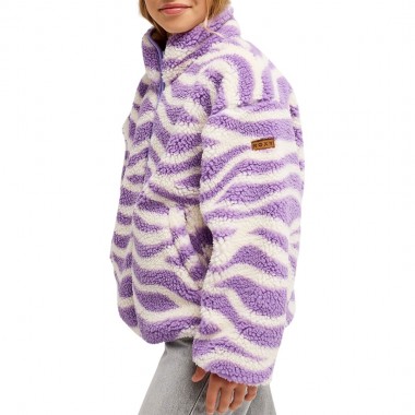 ROXY LIKE ELECTRICITY K ZIP POLAR FLEECE VIOLA WILD WHIRLS