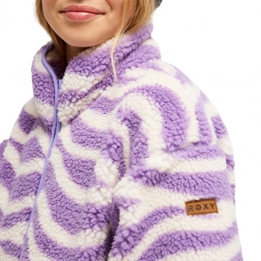 ROXY LIKE ELECTRICITY K ZIP POLAR FLEECE VIOLA WILD WHIRLS
