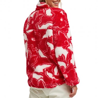 ROXY ALABAMA W FULL ZIP FLEECE PRINTED BARBERRY FLORAL FLURRIES