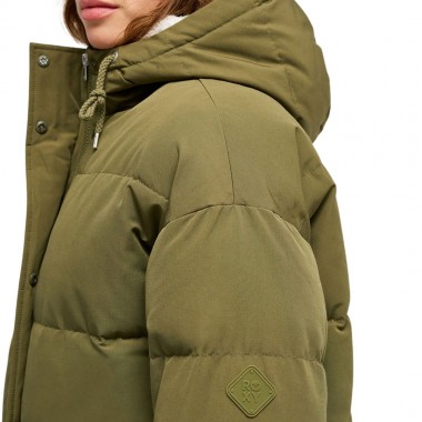 ROXY SEASIDE MEMORIES W HOODED PUFFER JACKET WINTER MOSS