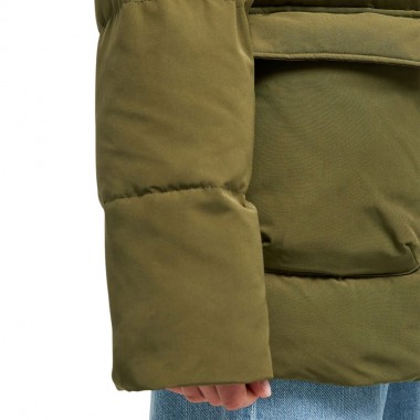 ROXY SEASIDE MEMORIES W HOODED PUFFER JACKET WINTER MOSS