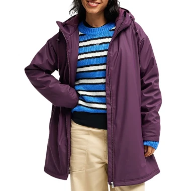 ROXY RAIN ROAD W HOODED POLAR ZIP JACKET BLACKBERRY WINE