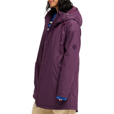 ROXY RAIN ROAD W HOODED POLAR ZIP JACKET BLACKBERRY WINE