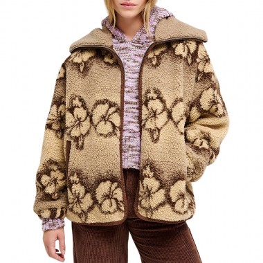 ROXY FEELS LIKE WINTER W SHERPA JACKET PEEBLE HIBI SHERPA