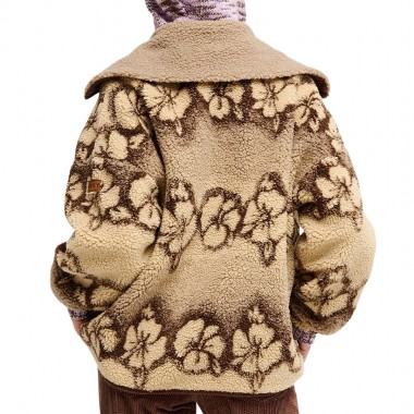 ROXY FEELS LIKE WINTER W SHERPA JACKET PEEBLE HIBI SHERPA