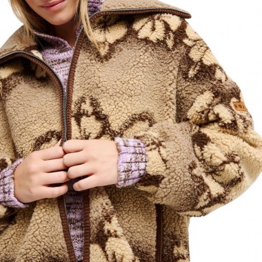 ROXY FEELS LIKE WINTER W SHERPA JACKET PEEBLE HIBI SHERPA
