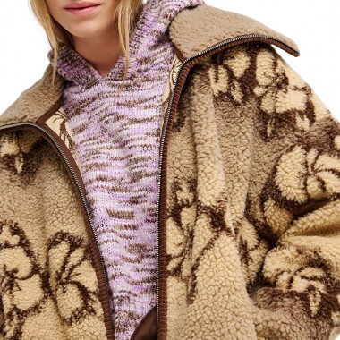 ROXY FEELS LIKE WINTER W SHERPA JACKET PEEBLE HIBI SHERPA
