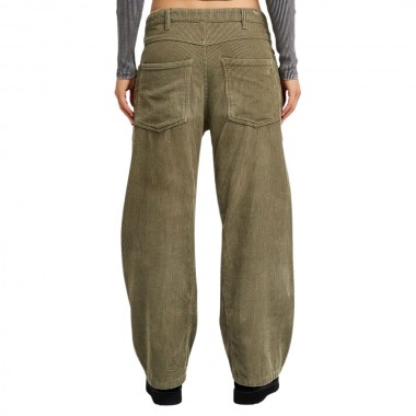 ROXY SKY IS HIGH W CORDUROY RELAXED CARGO PANTS OIL GREEN
