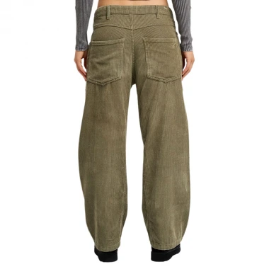ROXY SKY IS HIGH W CORDUROY RELAXED CARGO PANTS OIL GREEN