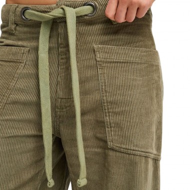 ROXY SKY IS HIGH W CORDUROY RELAXED CARGO PANTS OIL GREEN