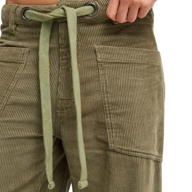 ROXY SKY IS HIGH W CORDUROY RELAXED CARGO PANTS OIL GREEN