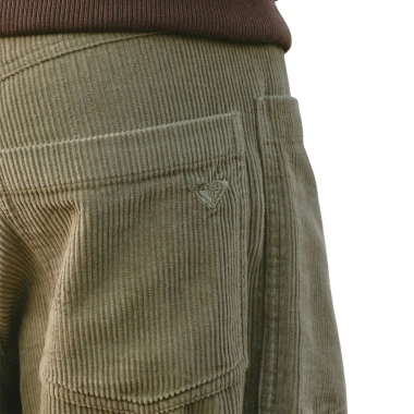 ROXY SKY IS HIGH W CORDUROY RELAXED CARGO PANTS OIL GREEN