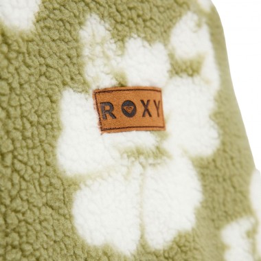 ROXY JIVE TALKING BONDED W HALF ZIP POLAR FLEECE OIL GREEN HB