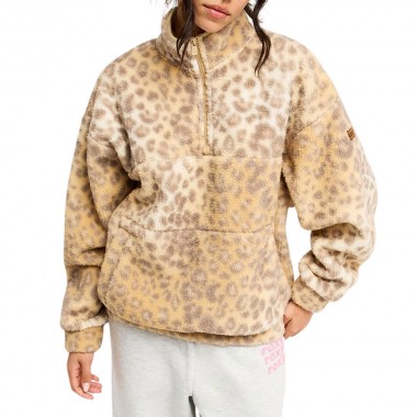 ROXY JIVE TALKING BONDED W HALF ZIP POLAR FLEECE WILD SIDE