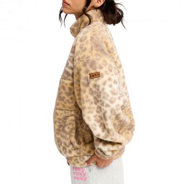 ROXY JIVE TALKING BONDED W HALF ZIP POLAR FLEECE WILD SIDE