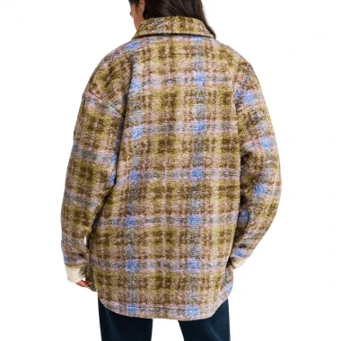 ROXY OVER AND ABOVE W POLAR FLEECE SHIRT JACKET OIL GREEN TP