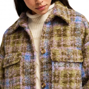 ROXY OVER AND ABOVE W POLAR FLEECE SHIRT JACKET OIL GREEN TP