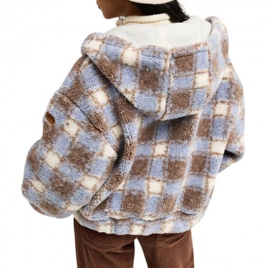 ROXY TAKE IT OK W HOODED ZIP-UP FLEECE COCONUT MILK
