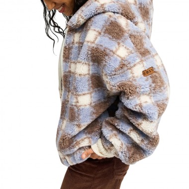 ROXY TAKE IT OK W HOODED ZIP-UP FLEECE COCONUT MILK