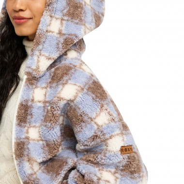 ROXY TAKE IT OK W HOODED ZIP-UP FLEECE COCONUT MILK