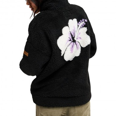 ROXY LIVE OUT LOUD ART W HALF ZIP FLEECE ANTHRACITE