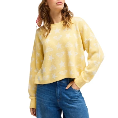 ROXY MESSY STAR W SWEATER GOLDEN HAZE