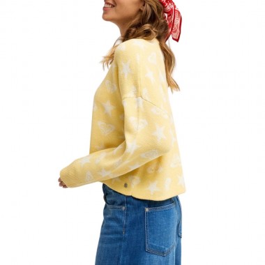 ROXY MESSY STAR W SWEATER GOLDEN HAZE