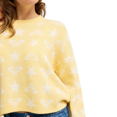 ROXY MESSY STAR W SWEATER GOLDEN HAZE