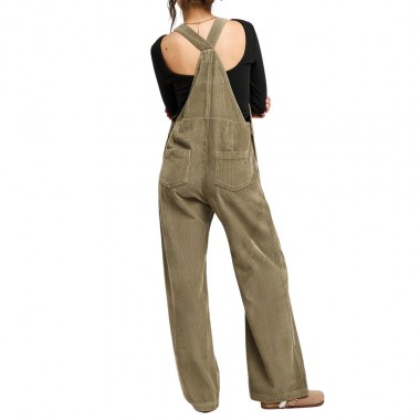 ROXY TRAILBLAZER W CORDUROY OVERALL OIL GREEN