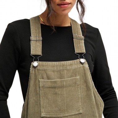 ROXY TRAILBLAZER W CORDUROY OVERALL OIL GREEN