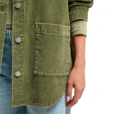 ROXY KICK BACK WASHED W OVERSIZED LS SHIRT WINTER MOSS