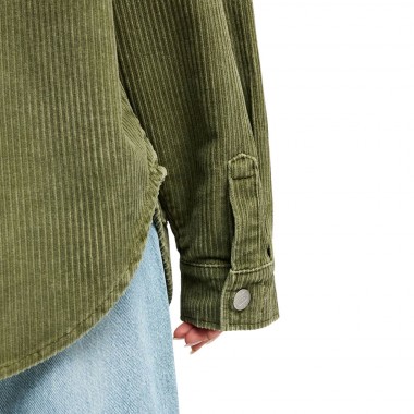 ROXY KICK BACK WASHED W OVERSIZED LS SHIRT WINTER MOSS