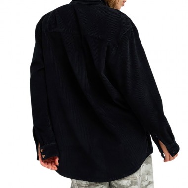 ROXY LET IT GO CORDUROY LS SHIRT BLACK