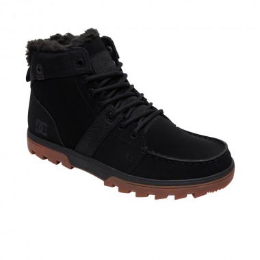DC WOODLAND LACE-UP BOOTS BLACK/GUM