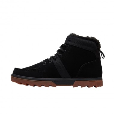 DC WOODLAND LACE-UP BOOTS BLACK/GUM