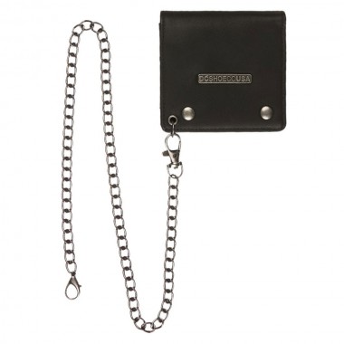 DC CHAIN TRI-FOLD WALLET BLACK