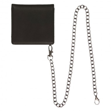 DC CHAIN TRI-FOLD WALLET BLACK
