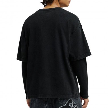 DC TWOFER LS TEE BLACK