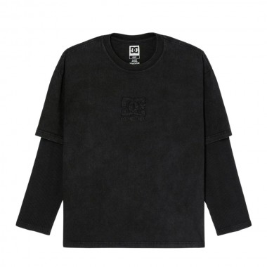 DC TWOFER LS TEE BLACK
