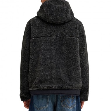 DC COLDSTAG REVERSIBLE SHERPA ZIP HOODIE BLACK