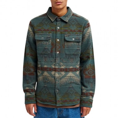 RVCA DAYSHIFT BLANKET FLANNEL LS SHIRT HUNTER GREEN