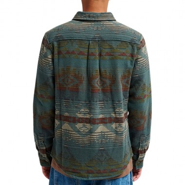 RVCA DAYSHIFT BLANKET FLANNEL LS SHIRT HUNTER GREEN